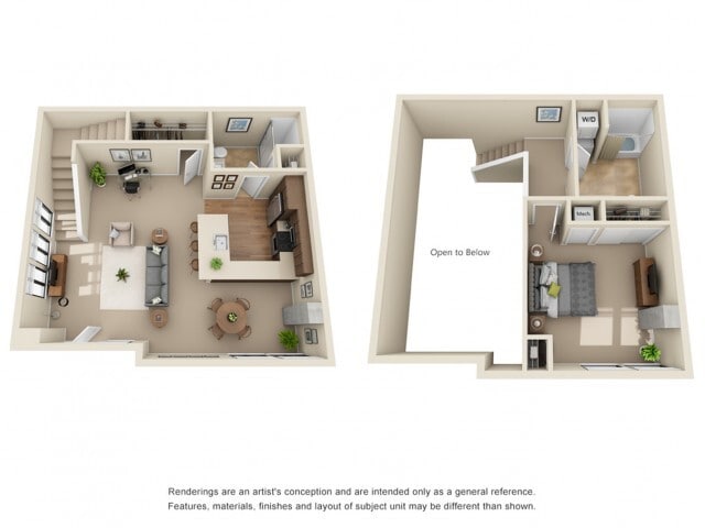 1 bed 1.5 bath - Park 19