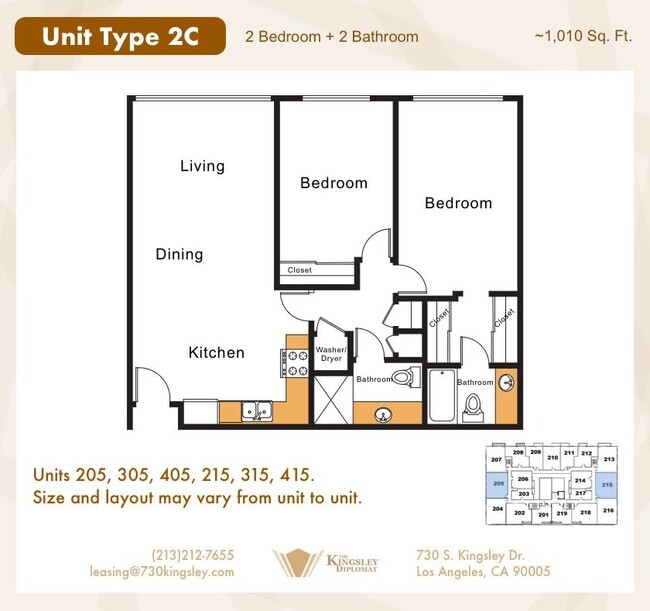 Floorplan - Kingsley Diplomat Apartments