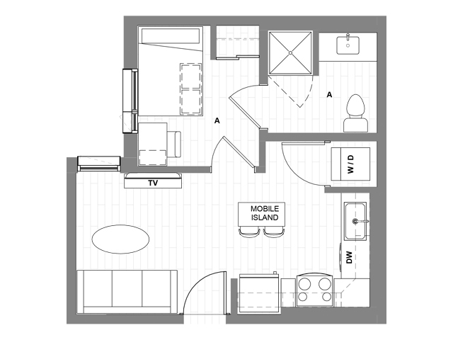 1x1 C - HERE Seattle Student Apartments