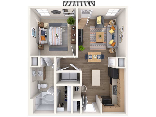 Floorplan - The Beverly Austin