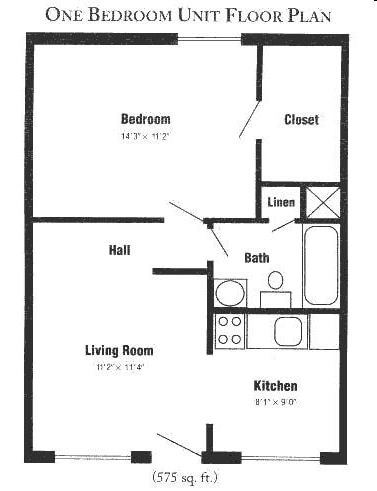 1BR/1BA - Lilac Court Apartments