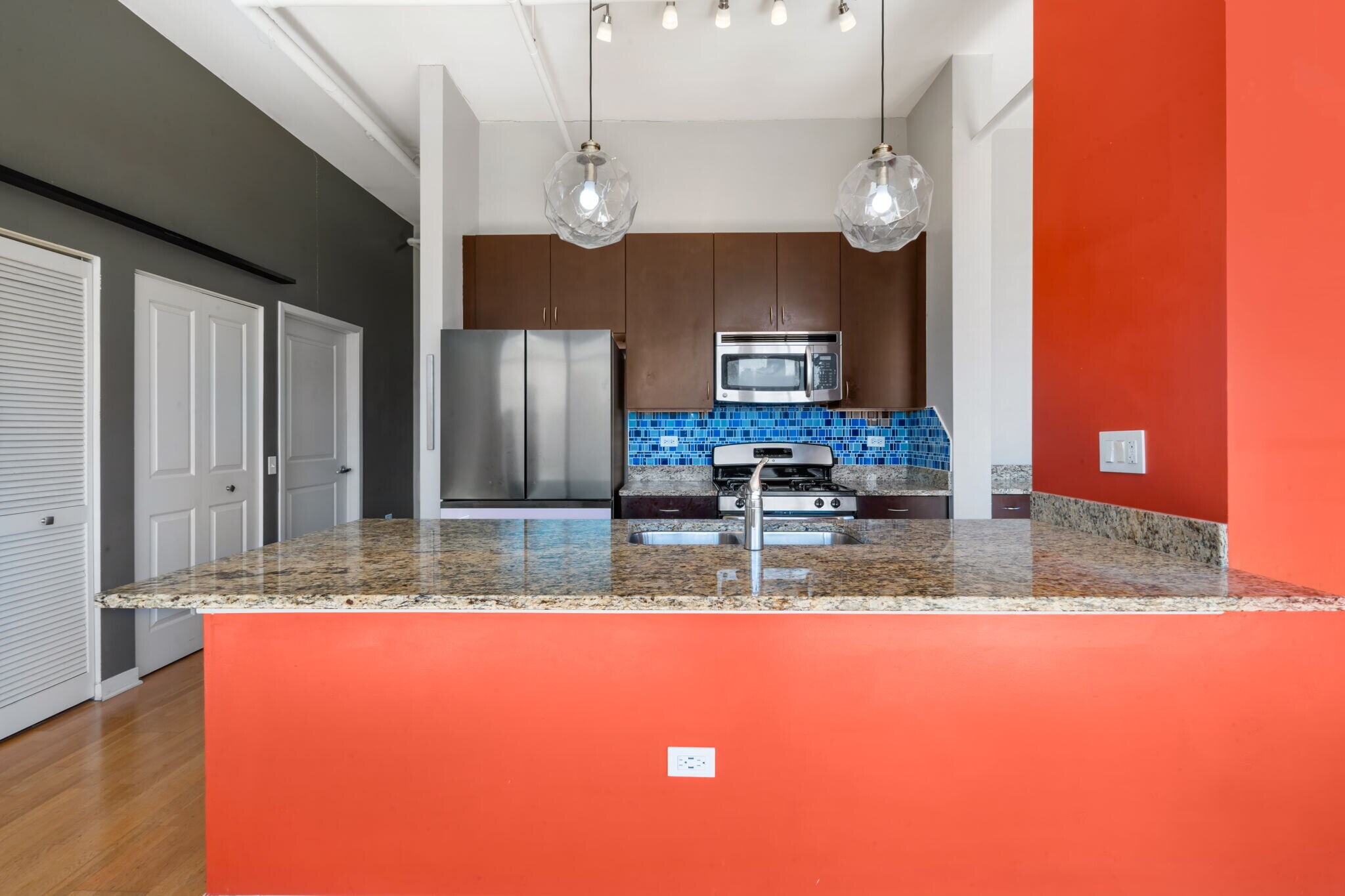 Kitchen island and pendants - 511 W Division St