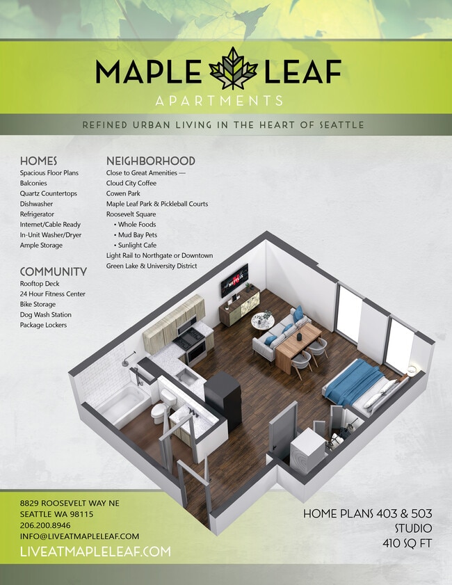 Floorplan - Maple Leaf Apartments