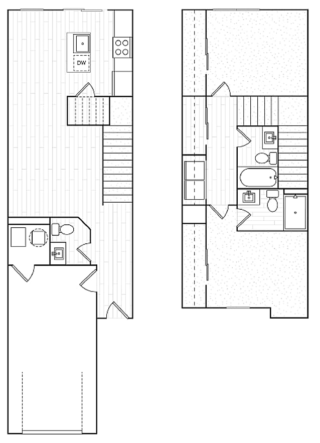 2 Bedroom Floor Plan - Icon Valley Townhomes
