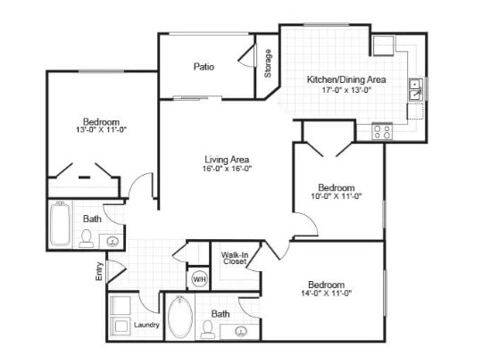 Floorplan - Falls Pointe at the Park