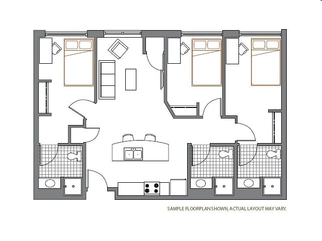 3BR/3BA - The Marq