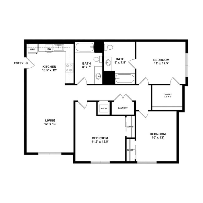 Floorplan - Mosa Apartments
