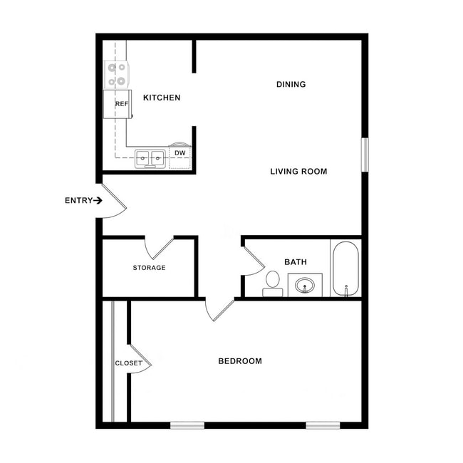 Floorplan - Burlingame Apartments