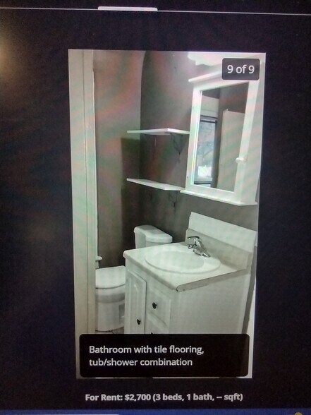 Full tub bath, tile floor, window for sunlight - 21 Liberty St