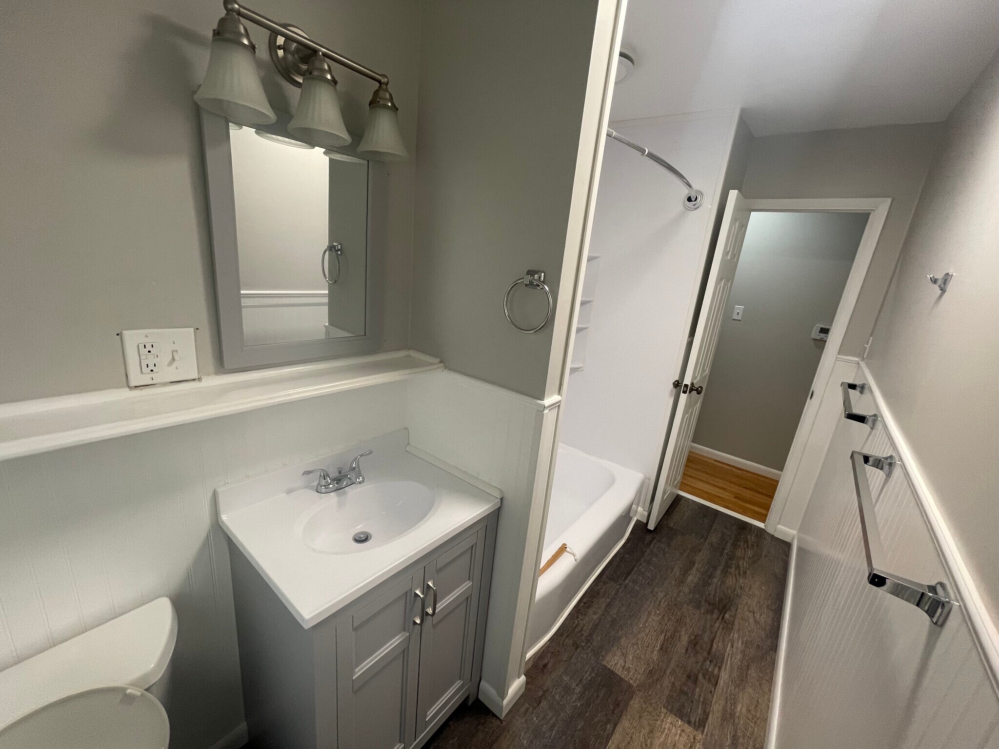 Bathroom View from Kitchen Side Entry - 16 Slate Hill Rd