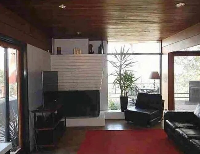 Living Room Featuring Mid-Century Fireplace (gas). - 300 Sequoia Dr