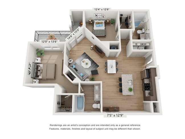 2 Bed 2 Bath - The Edge