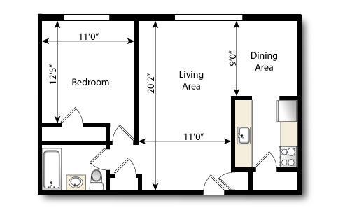 Floorplan - Harvey Allen Apartments