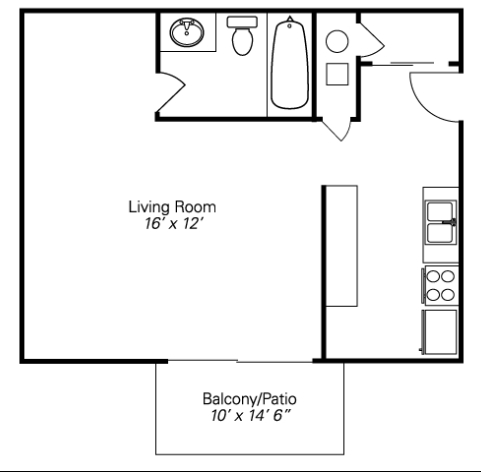 Studio - New Bridge Apartments