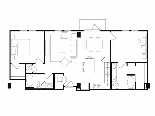 2BR Residences - B1 - Cantabria at Turtle Creek