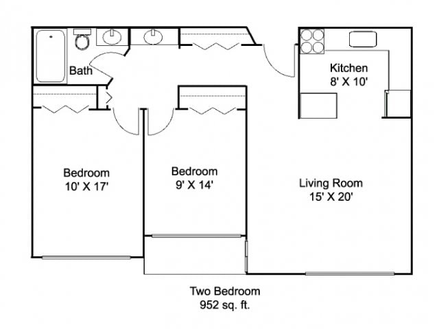 Mapleview Floor Plan - Hillsborough Apartments