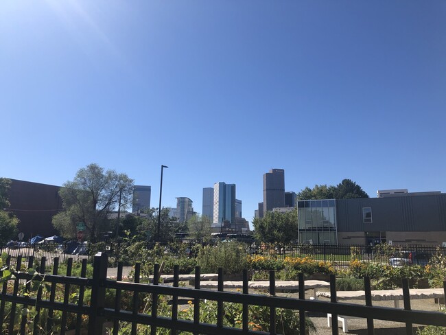 City view from the courtyard. - 2530 Lawrence St