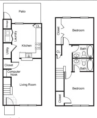 2BR/2BA - Timber Lakes Apartments