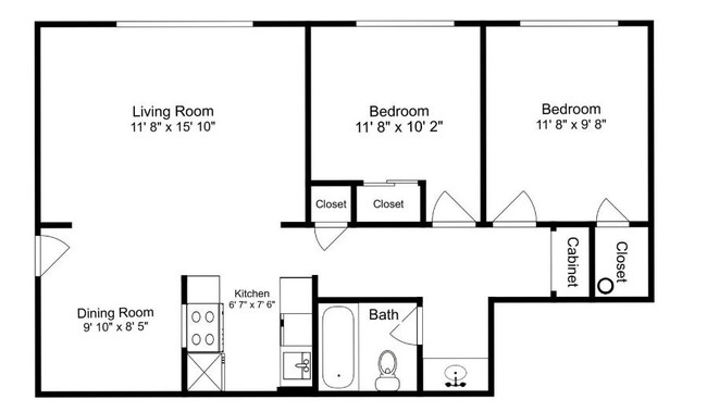 Floorplan - THE HEIGHTS AT SHERIDAN (BAYVIEW APTS)