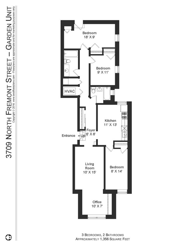 Floorplan - 3709 N. Fremont