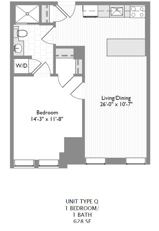 1-Bedroom 1-Bathroom | 626 sqft - ICON