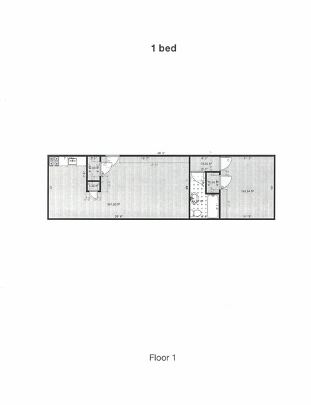 1 bedroom - 619 S Pugh St