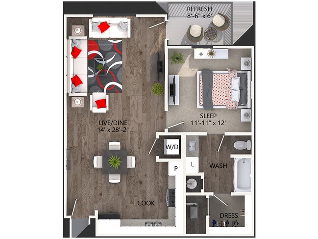 Floorplan - Reatta Ranch Apartments