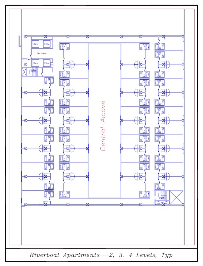 Floor Plan 2,3,4 Floors - Riverboat Hotel Apartments