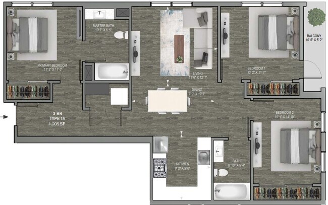 Floorplan - Pine on Gramercy