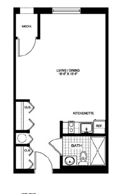 Studio - Ring House- Senior Apartments