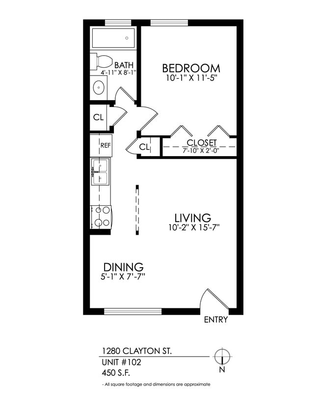 Floorplan - 1280 Clayton St. Apartments