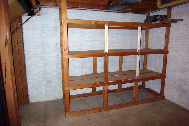 storage shelves in basement - 4720 Baylor Ct