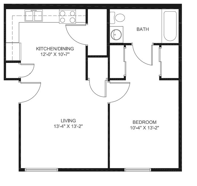 1BR/1BA - Spruce Apartments