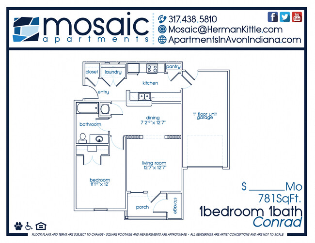 Floorplan - Mosaic Apartments