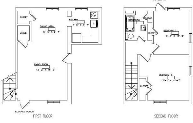 2BR/1BA - College Arms