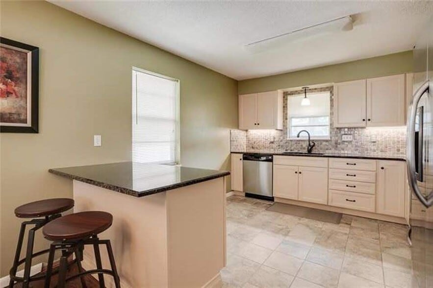 Breakfast bar with storage underneath - 7416 N. Central St.