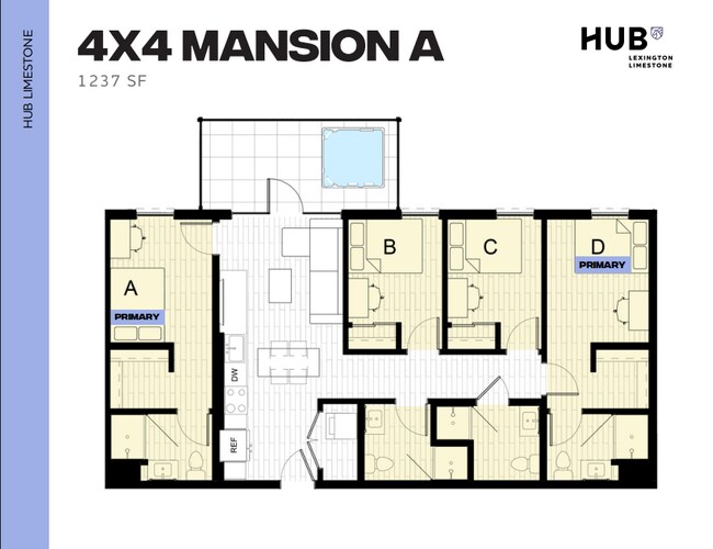 4x4 Mansion A - Hub Limestone