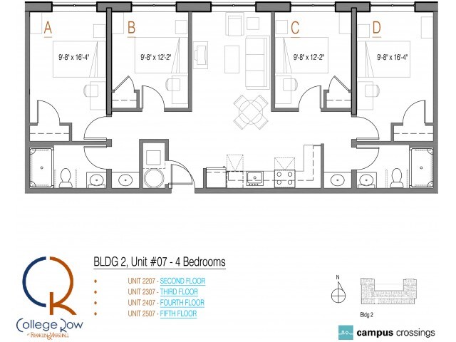 4 Bedroom - Campus Crossings at College Row