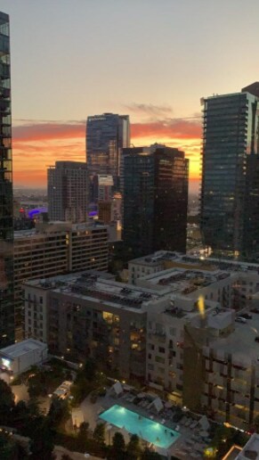 Sunset Views from Living Room - 801 S Grand Ave