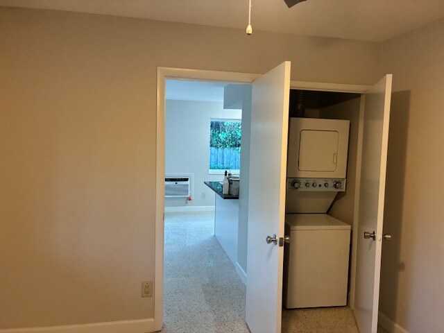 Looking out Bedroom -Washer & Dryer - 506 NE 23rd St