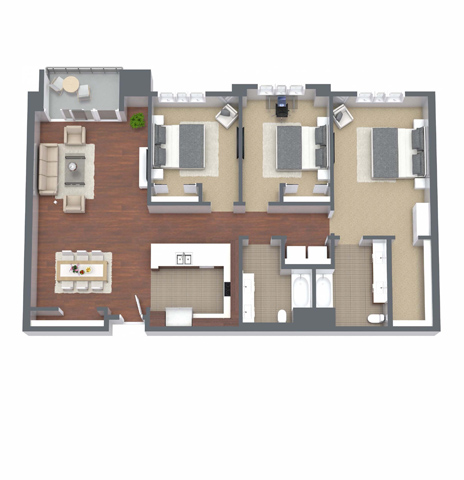 Floorplan - Nineteen800 Apartments