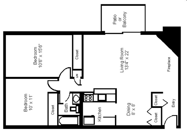 Hazelnut - 2 Bedroom, 1 Bath w/Patio (Fireplace, Heat Paid) - Montana Valley