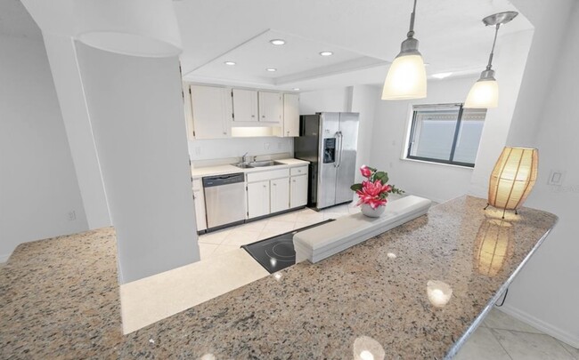 Kitchen with Oceanview Window - 3003 S Atlantic Ave