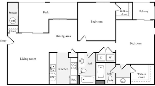 Floorplan - Riva Terra Apartments at Redwood Shores