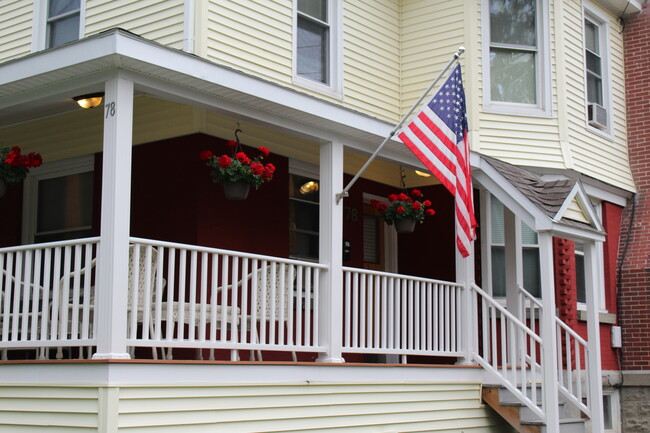 78-1 is a first floor apartment with entrance from the side porch - 78 Elm St