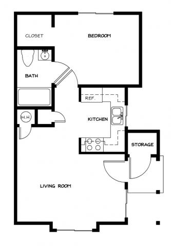 1BR/1BA - Meadows Apartments