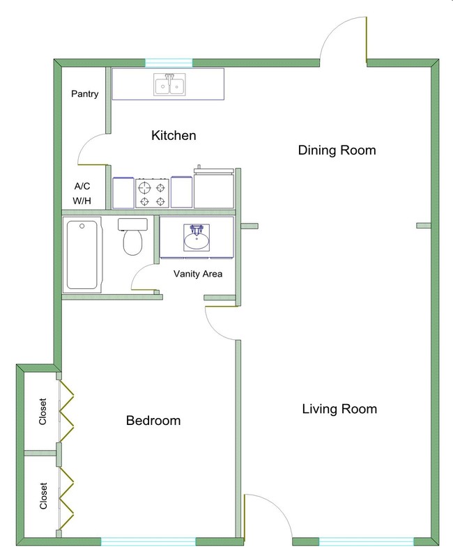 1BR/1BA - Colonial Square Apartments