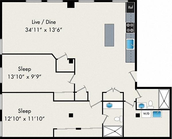 Floorplan - The Lofts at Gin Alley