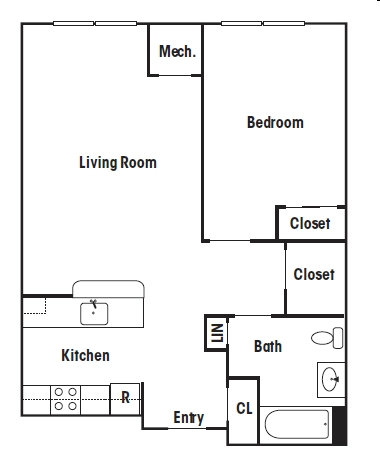 1BR/1BA - River Pointe at Drum Hill