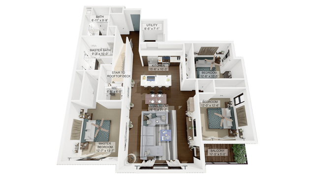 3D-Plan-Unit-3-D.png - La Collina Living in Little Italy Cleveland